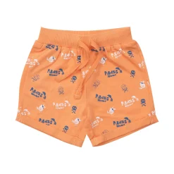 Mawi Short jersey bimbo arancio stampa pirati