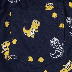 Mawi Short jersey bimbo blu scuro stampato