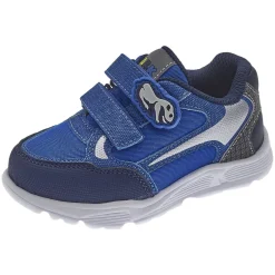 Chicco Sneaker fante blu con suola in eva con dettagli fluo dino –