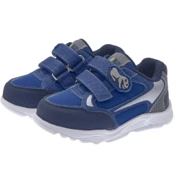 Chicco Sneaker fante blu con suola in eva con dettagli fluo dino –
