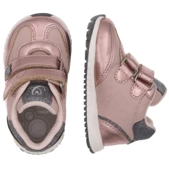 Chicco Sneaker giamma doppio velcro rosa con cuore glitter –