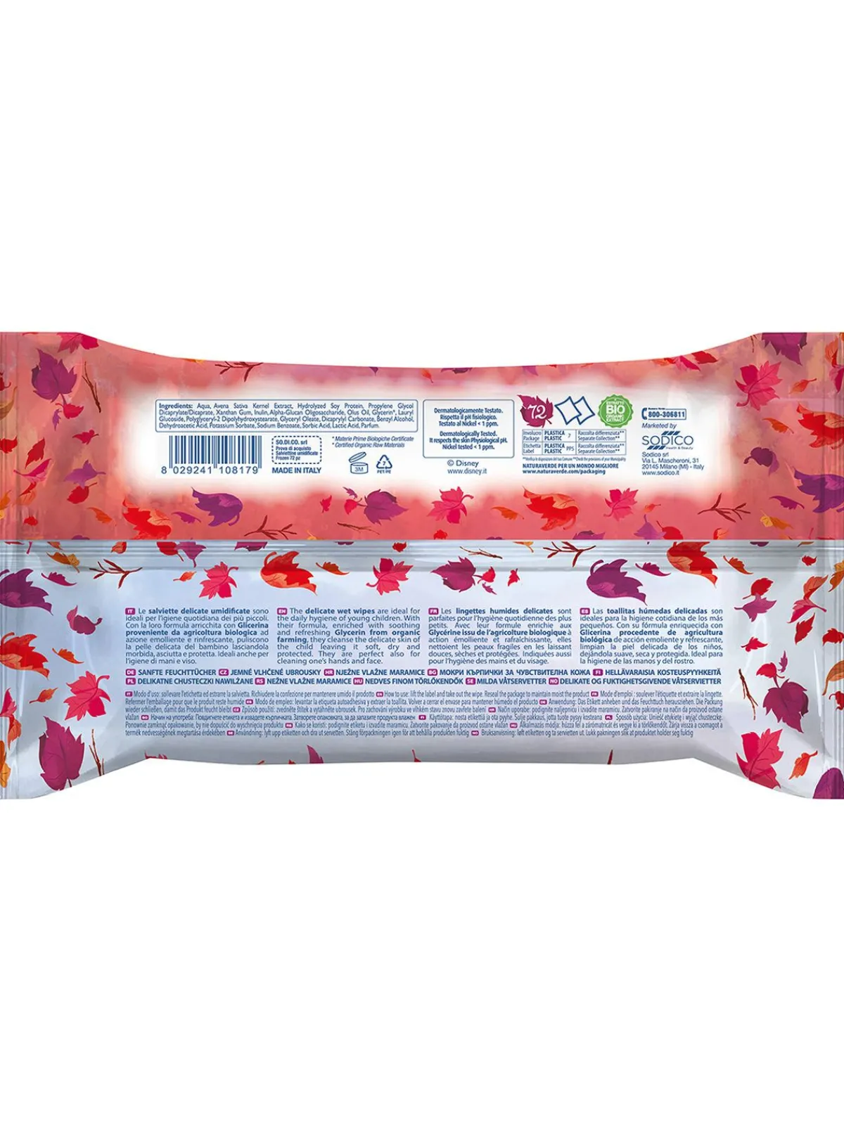 Bambino Sodico frozen 2 salviettine umidificate 72pz