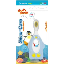 Bambino SILVERCARE Spazzolino happy brush pinguino 6-36m