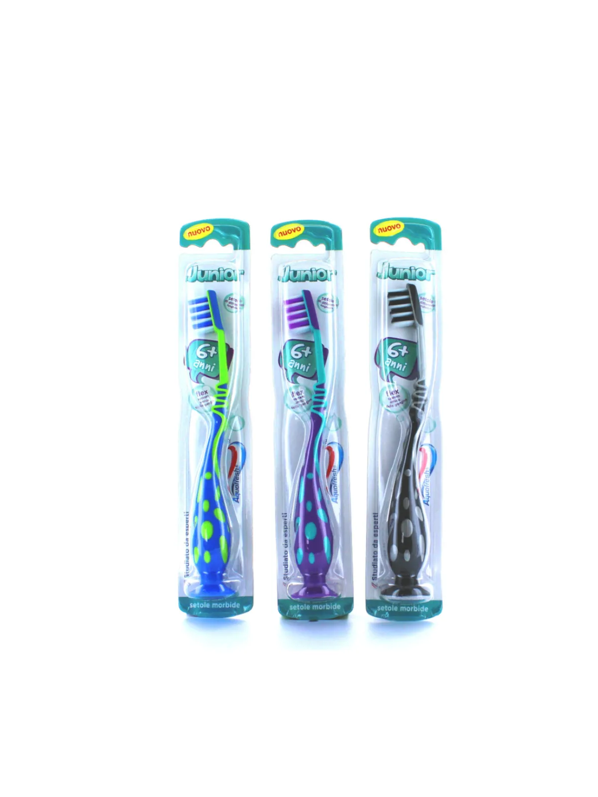 Bambino Aquafresh Spazzolino junior 6 anni + colori assortiti