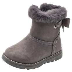 Chicco Stivaletto frutta con zip e finto pelo grigia fiocco –