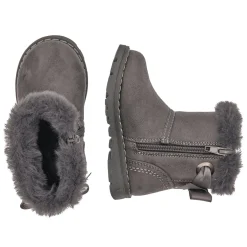 Chicco Stivaletto frutta con zip e finto pelo grigia fiocco –