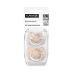 Suavinex -dreams succhietto sil 6/18 sx pro 2pz rosa chiaro