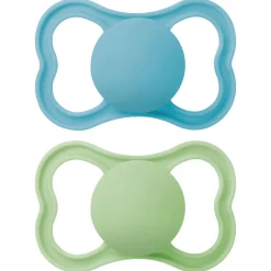 Mam Succhietti air 6+ caucciù bio-circolare conf. doppia verde/blu –