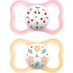 Mam Succhietti air 6+ silicone bio-circolare conf. doppia rosa/giallo –