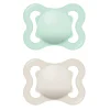 Mam Succhietti air 2-6m caucciù bio-circolare conf. doppia verde/grigio –