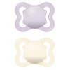 Mam Succhietti air 2-6m caucciù bio-circolare conf. doppia viola/panna –