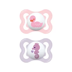 Mam Succhietti air 2-6m silicone bio-circolare conf. doppia rosa/viola –
