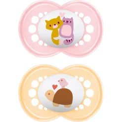 Mam Succhietti original 16+ caucciù bio-circolare conf. doppia rosa/giallo –