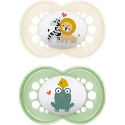 Mam Succhietti original 16+ caucciù bio-circolare conf. doppia verde/beige –