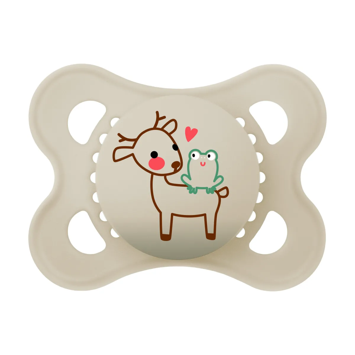 Mam Succhietti original 2-6m silicone bio-circolare conf. doppia verde/beige –