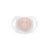 Suavinex Succhietto nuova collezione bonhomia con tettina sx pro. 0-6 mesi. decoro civetta rosa