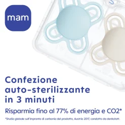Mam Succhietto perfect start 0-2m silicone bio-circolare conf.singola colori assortiti rosa e panna –