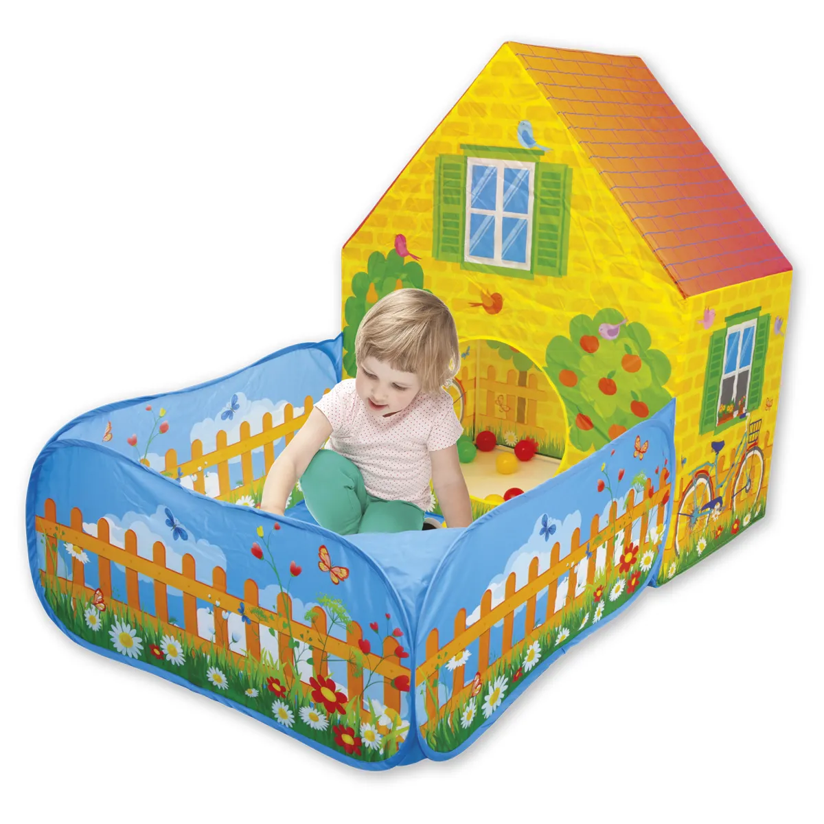 Sun&Sport Tenda casetta con giardino e 30 palline