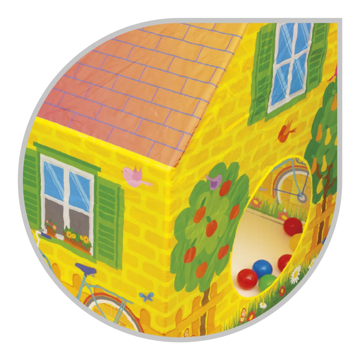 Sun&Sport Tenda casetta con giardino e 30 palline