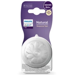 Avent Tettarelle a risposta naturale 6m+ – set di 2 tettarelle senza bpa – philips