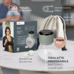 Nuvita Tiralatte elettrico indossabile singolo materno comfort a 3 fasi –