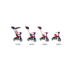 Smart Trike Tiriciclo 4 in 1 vanilla rosso e blu navy –
