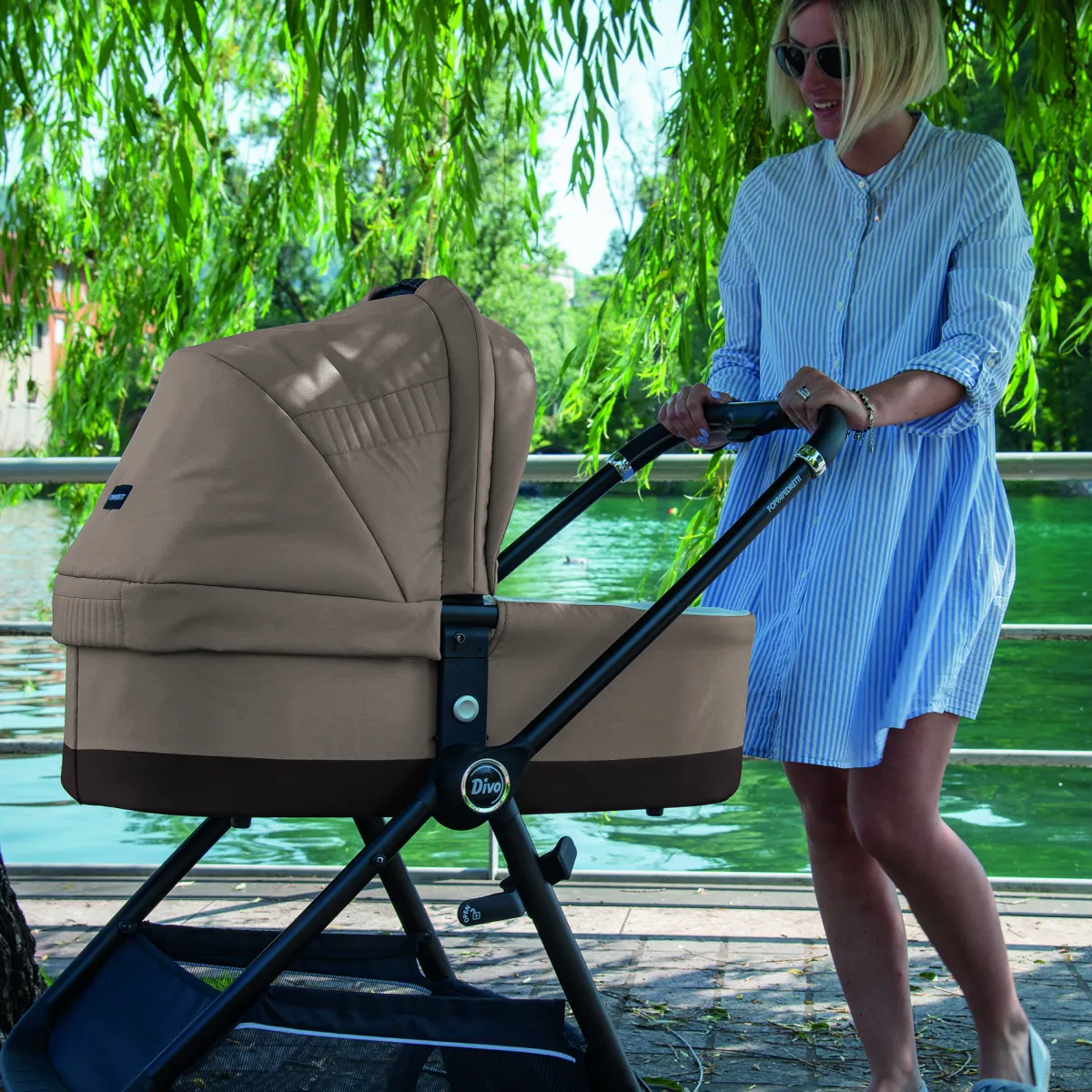 Foppapedretti Trio divo sport + seggiolino rek desert+ adattatore –