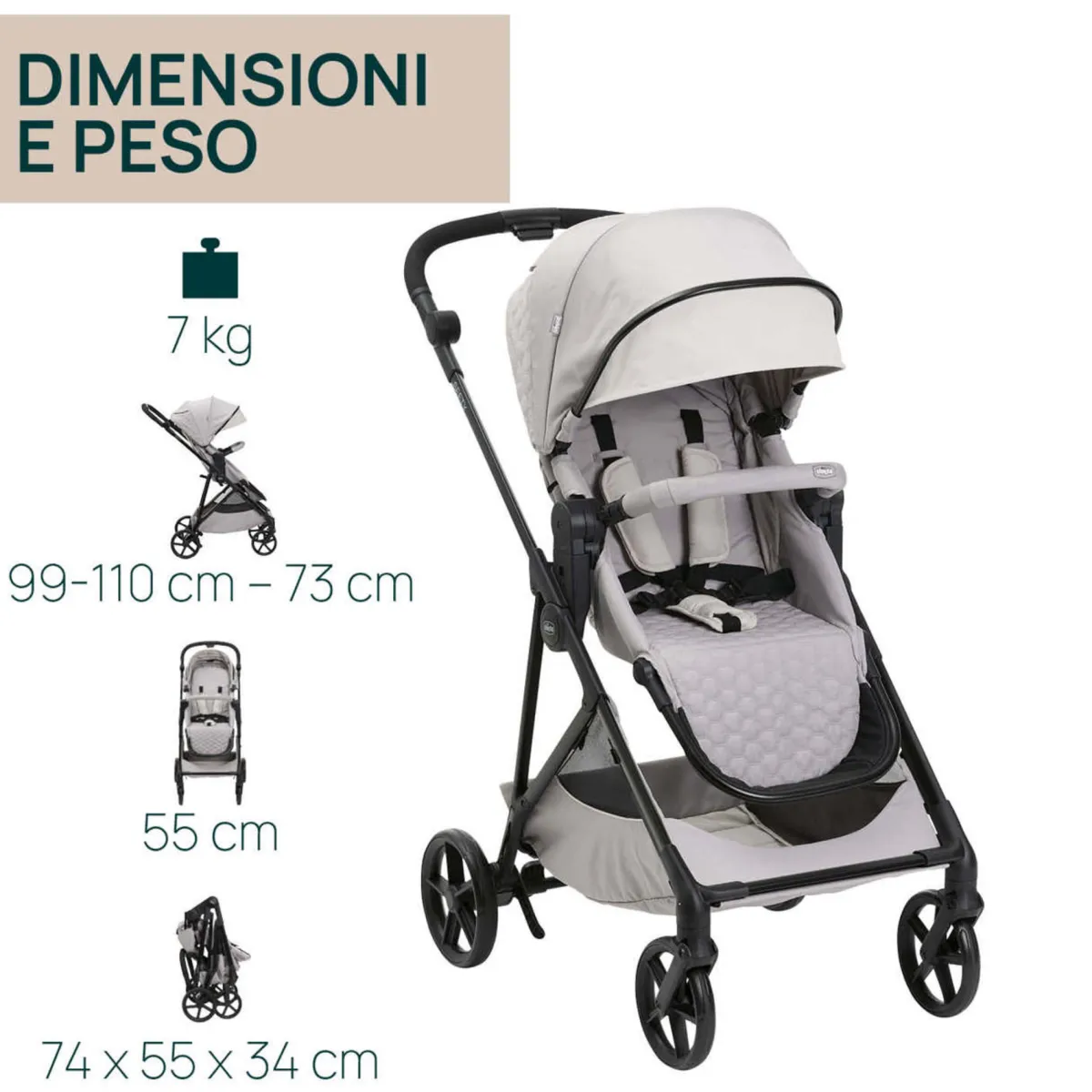 Chicco Trio seety florence beige con kory essential