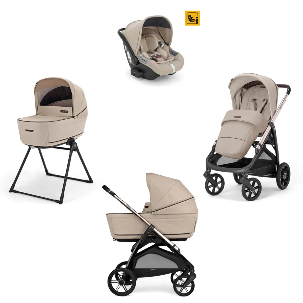 Inglesina Trio system4 aptica darwin pashmina beige + telaio palladio –