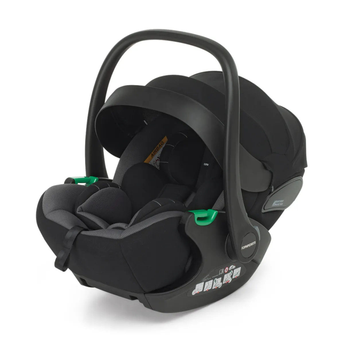 Foppapedretti Trio tictoc olive + seggiolino rek black+ adattatore –