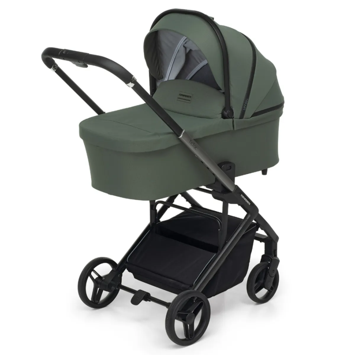 Foppapedretti Trio tictoc olive + seggiolino rek black+ adattatore –