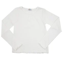 Mawi T-shirt basic manica lunga bimba bianca costina