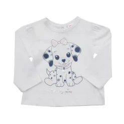 Mawi T-shirt bimba bianca stampata
