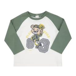 Mawi T-shirt jersey manica lunga bimbo /verde “orsetto”