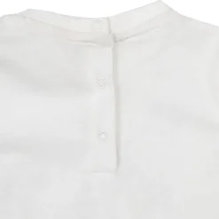 Mawi T-shirt jersey manica lunga bimba panna con stampa