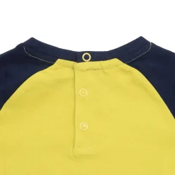 Mawi T-shirt jersey manica lunga bimbo blu/giallo “dino”