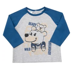 Mawi T-shirt jersey raglan bimbo bicolor stampata