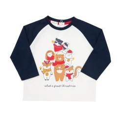 Mawi T-shirt manica lunga bimbo bicolor christmas