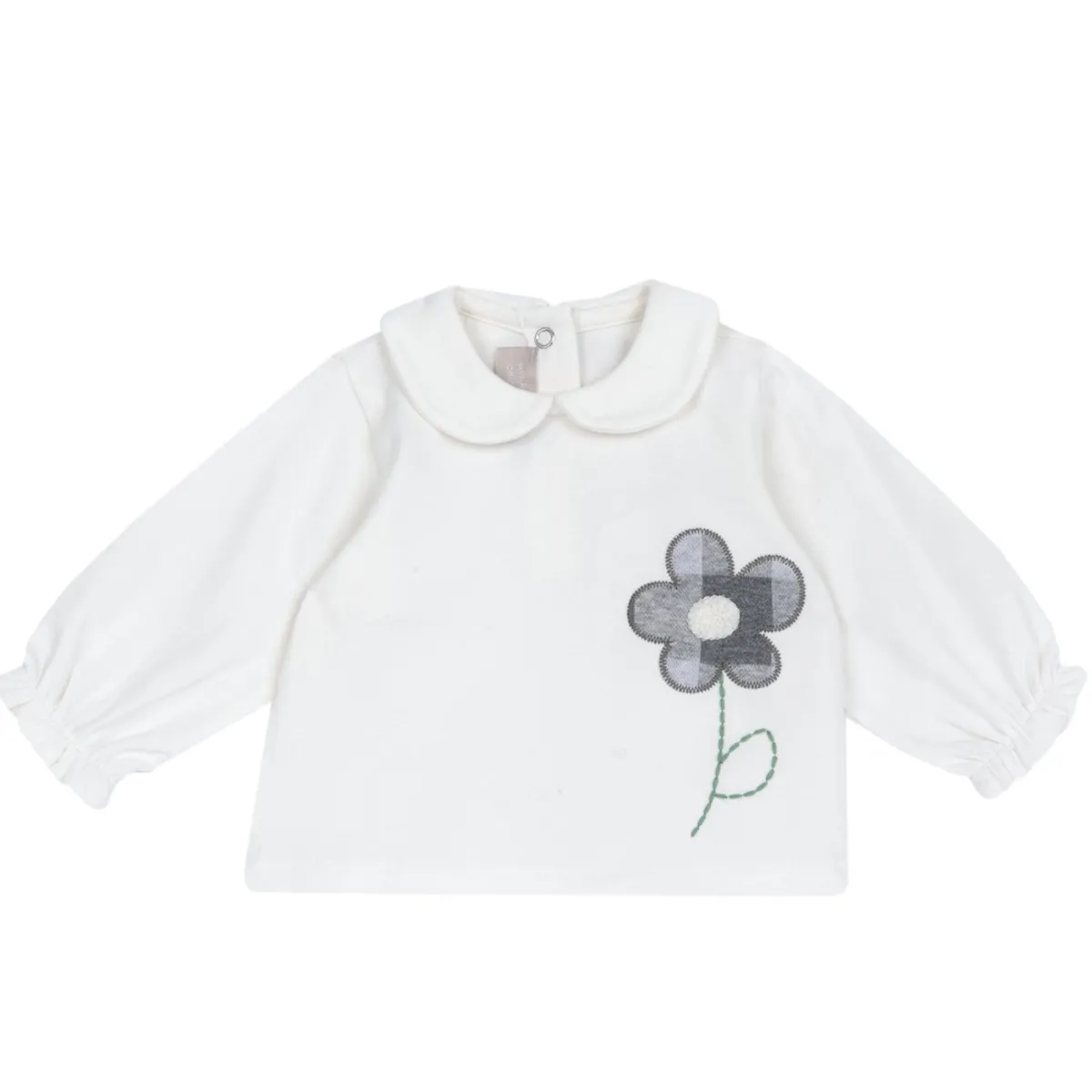 Chicco T.shirt manica lunga con fiore laterale –