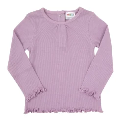 Mawi T-shirt manica lunga da bambina lilla costina