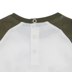 Mawi T-shirt manica lunga raglan bimbo bicolor /verde