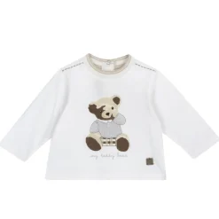 Chicco T.shirt m/l panna con orso –