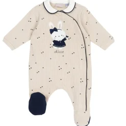 Chicco Tutina aperta davanti con coniglietta e all over cuoricini –