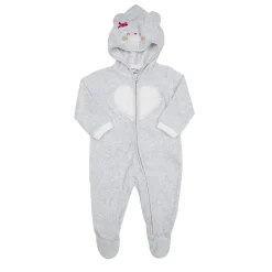 Mawi Tutina ciniglia con cappuccio bimba grigia “orsetto”