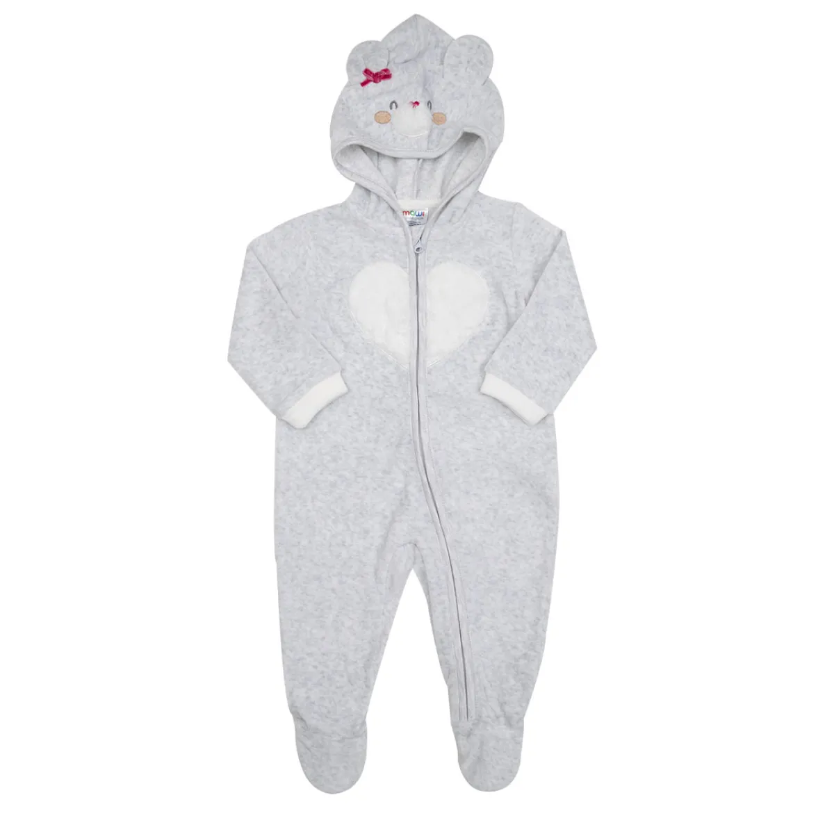 Mawi Tutina ciniglia con cappuccio bimba grigia “orsetto”