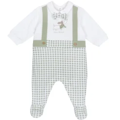 Chicco Tutina in cotone leggero, ideale per primavera e autunno con apertura sulla schiena e entrogamba