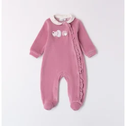 Mignolo Tutina intera con piede colletto e ricamo centrale