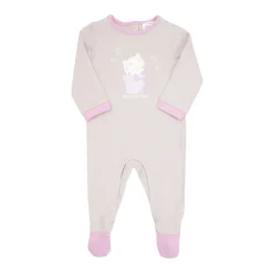 Mawi Tutina interlock bimba beige con stampa “gattina”