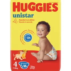 Huggies Unistar pannolini maxi taglia 4 (7-18 kg) 16 pz –