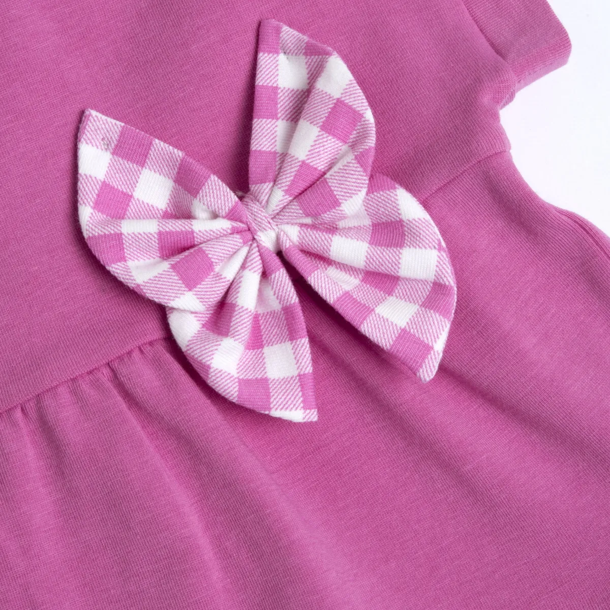 Chicco Vestito a maniche corte rosa, in cotone